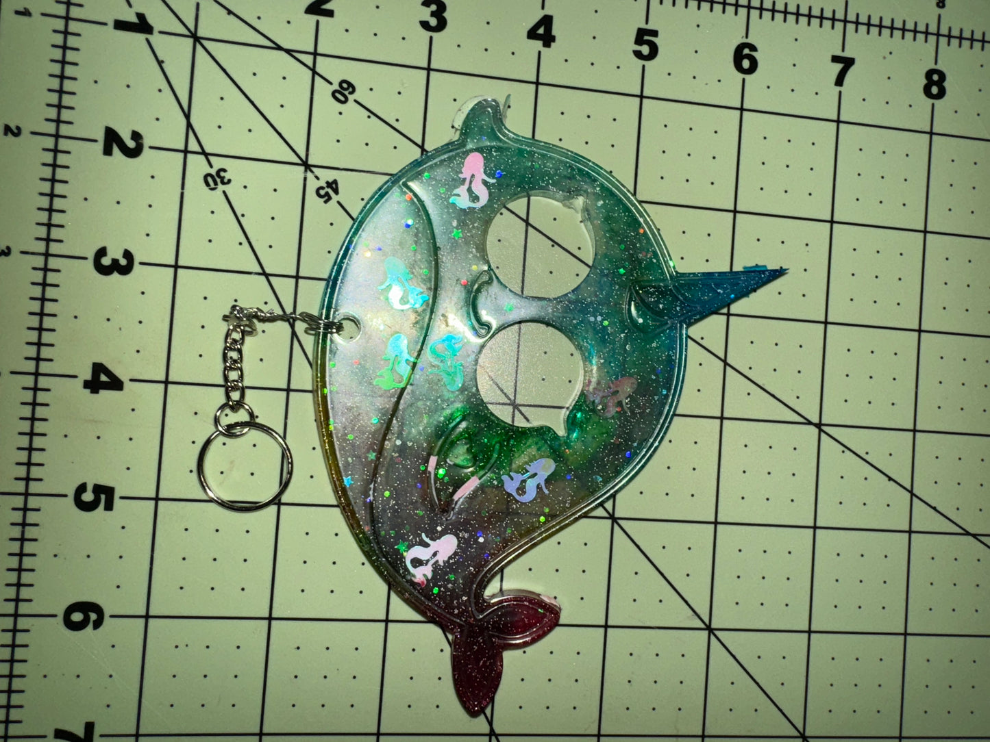 Resin Narwhal Keychain - sale