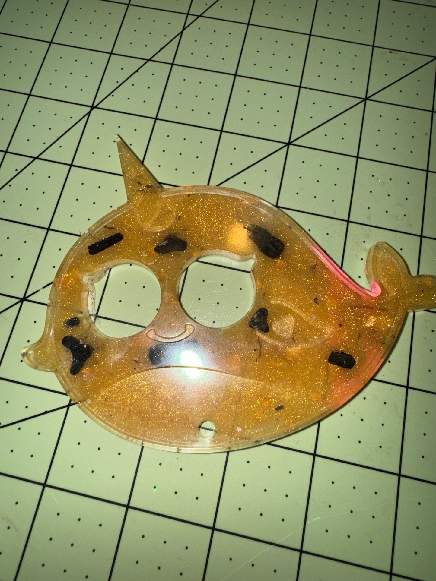 Resin Narwhal Keychain - sale
