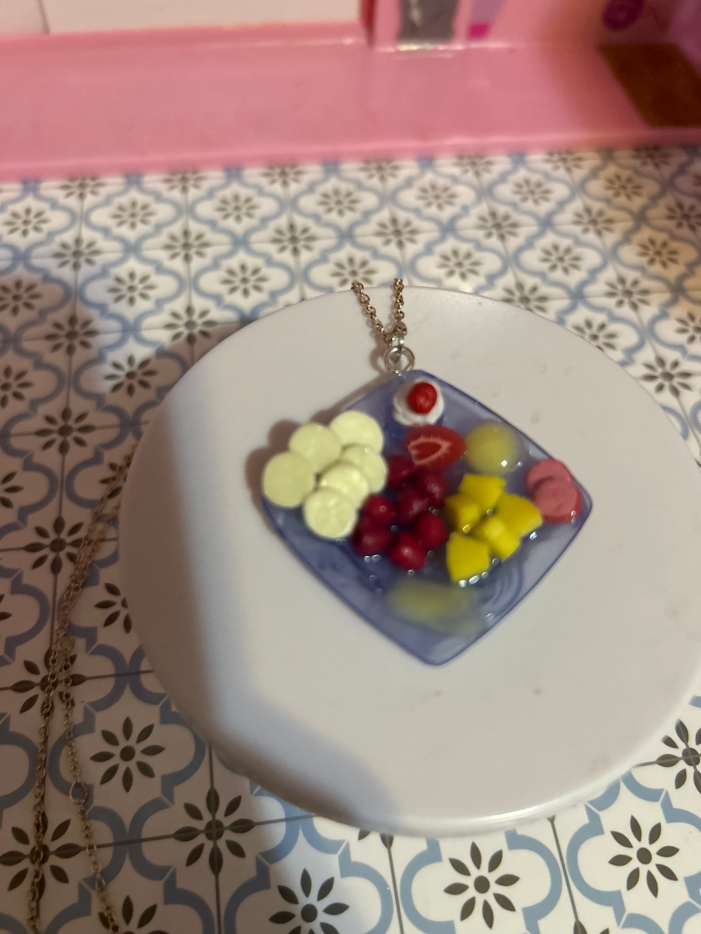 Mini Charcuterie Board Plate Necklace