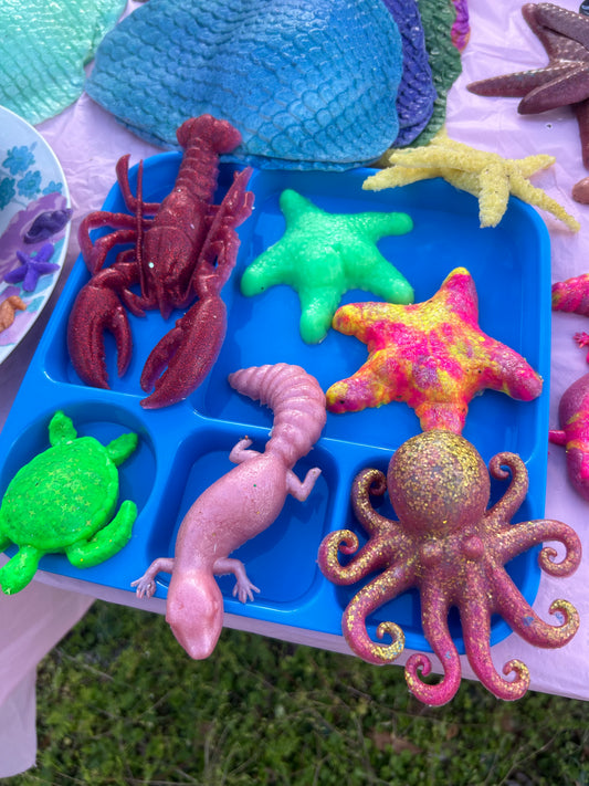 Silicone Squishy Toy - lizard, axolotl, or turtle