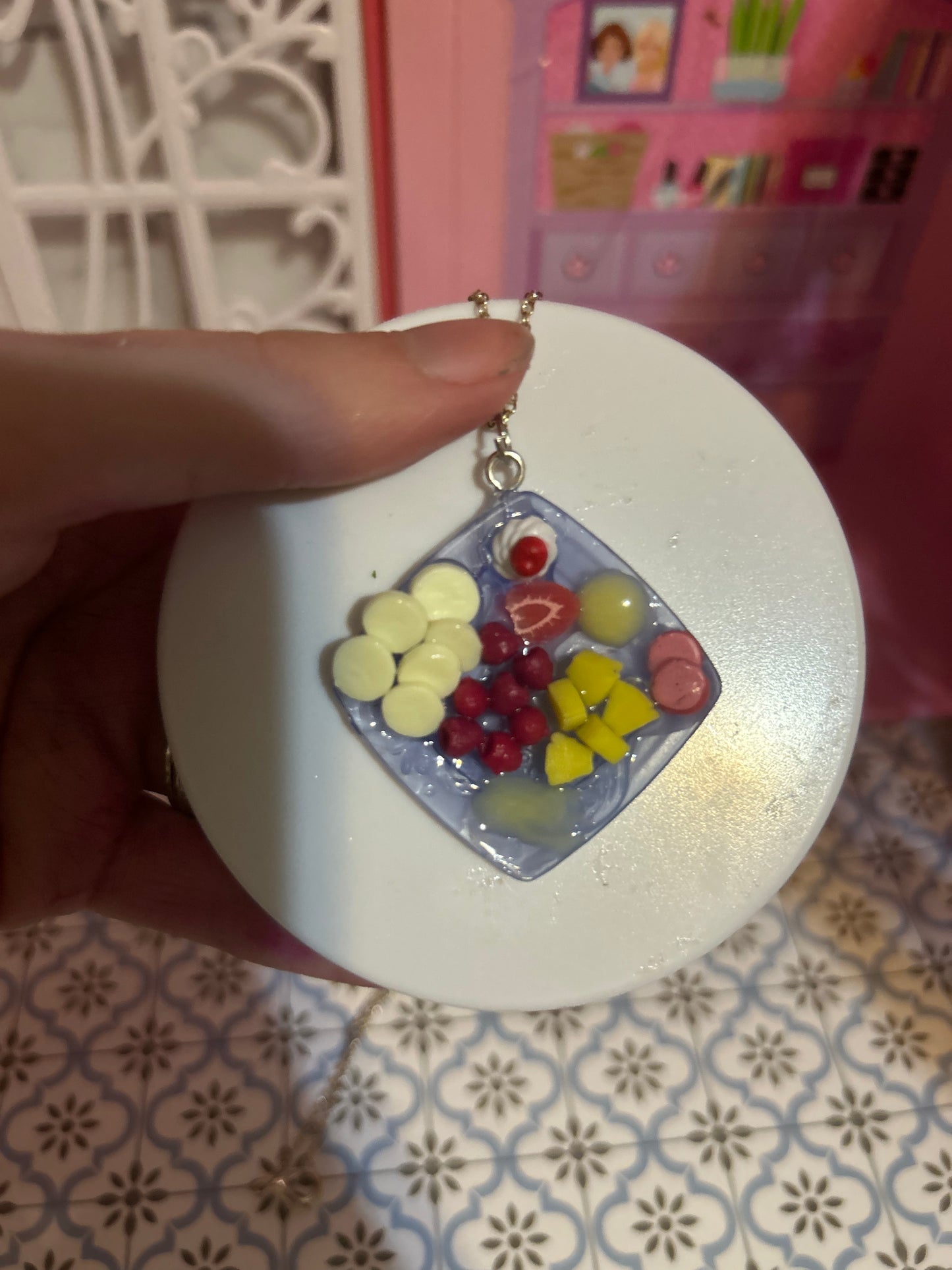 Mini Charcuterie Board Plate Necklace