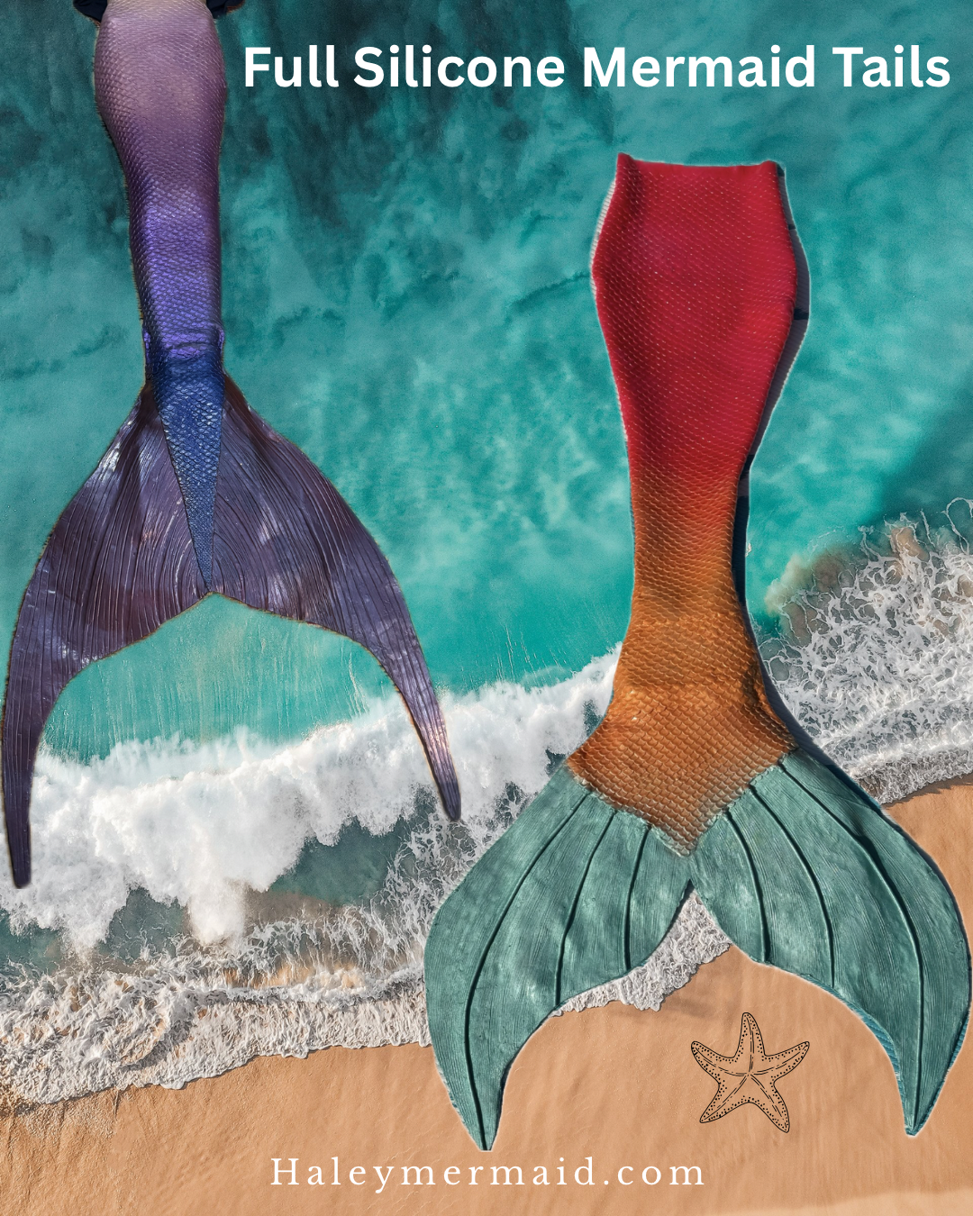 Custom Full Silicone Mermaid Tail - Made to order