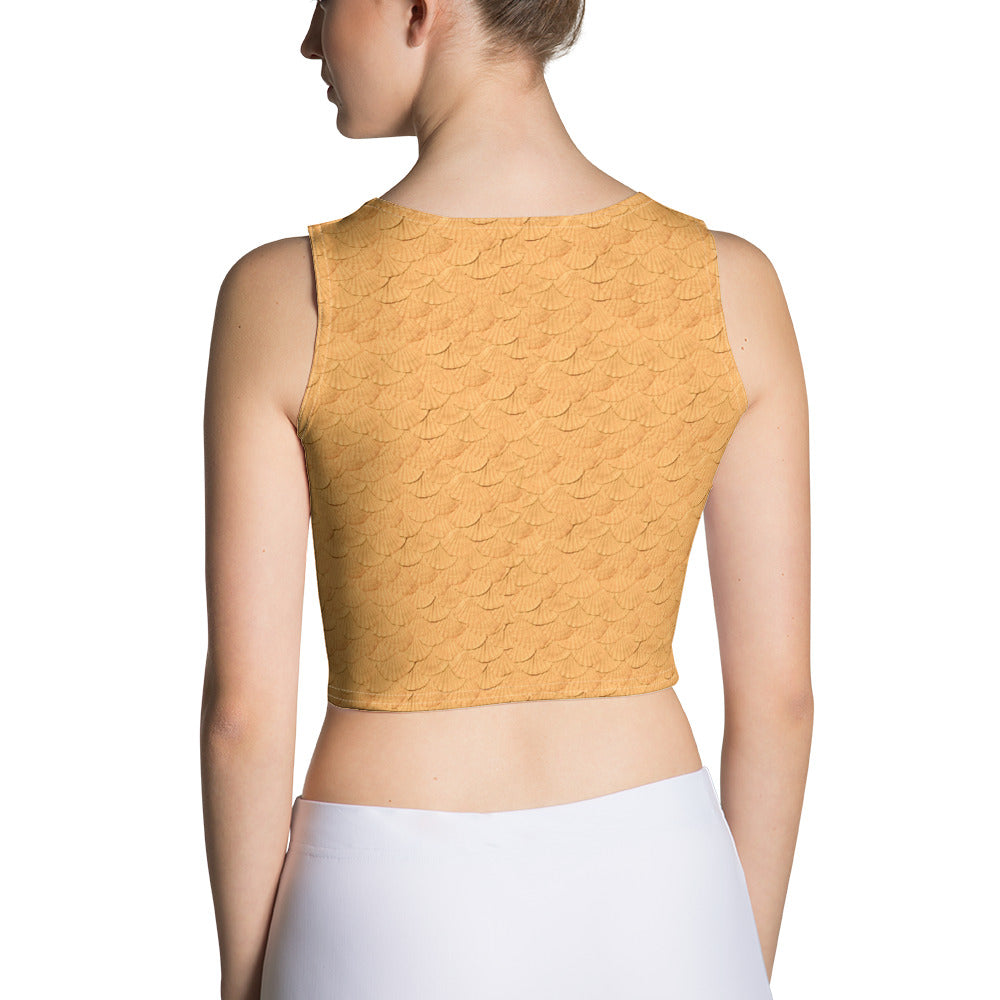 Orange Mermaid scales Crop Top
