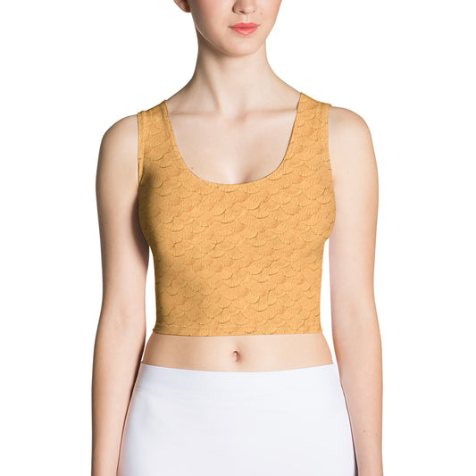 Orange Mermaid scales Crop Top