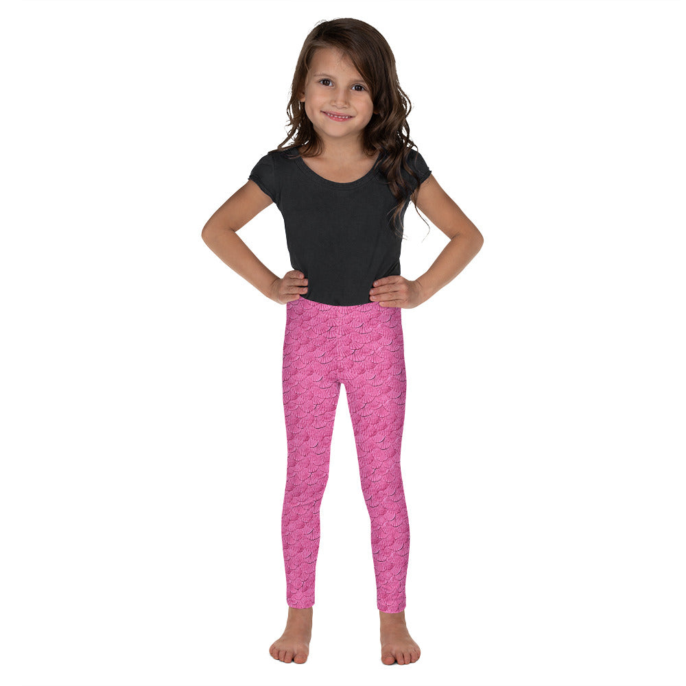 Pink mermaid scales Kid's Leggings