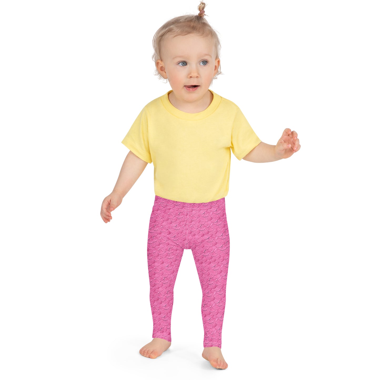 Pink mermaid scales Kid's Leggings