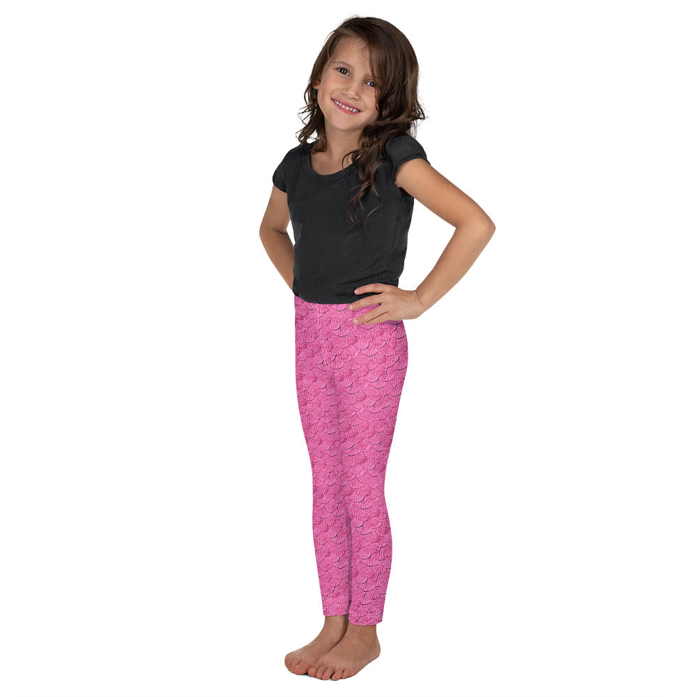 Pink mermaid scales Kid's Leggings
