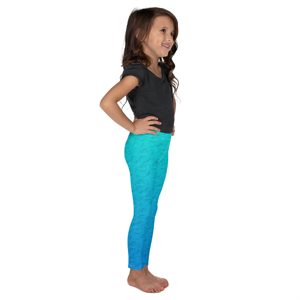 Mermaid scales blue Kid's Leggings
