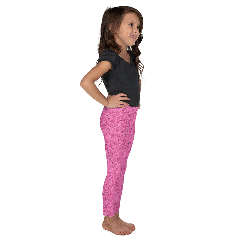 Pink mermaid scales Kid's Leggings