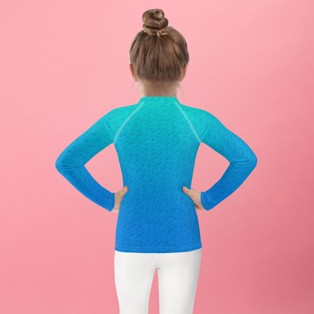 Kids Mermaid Scales Rash Guard