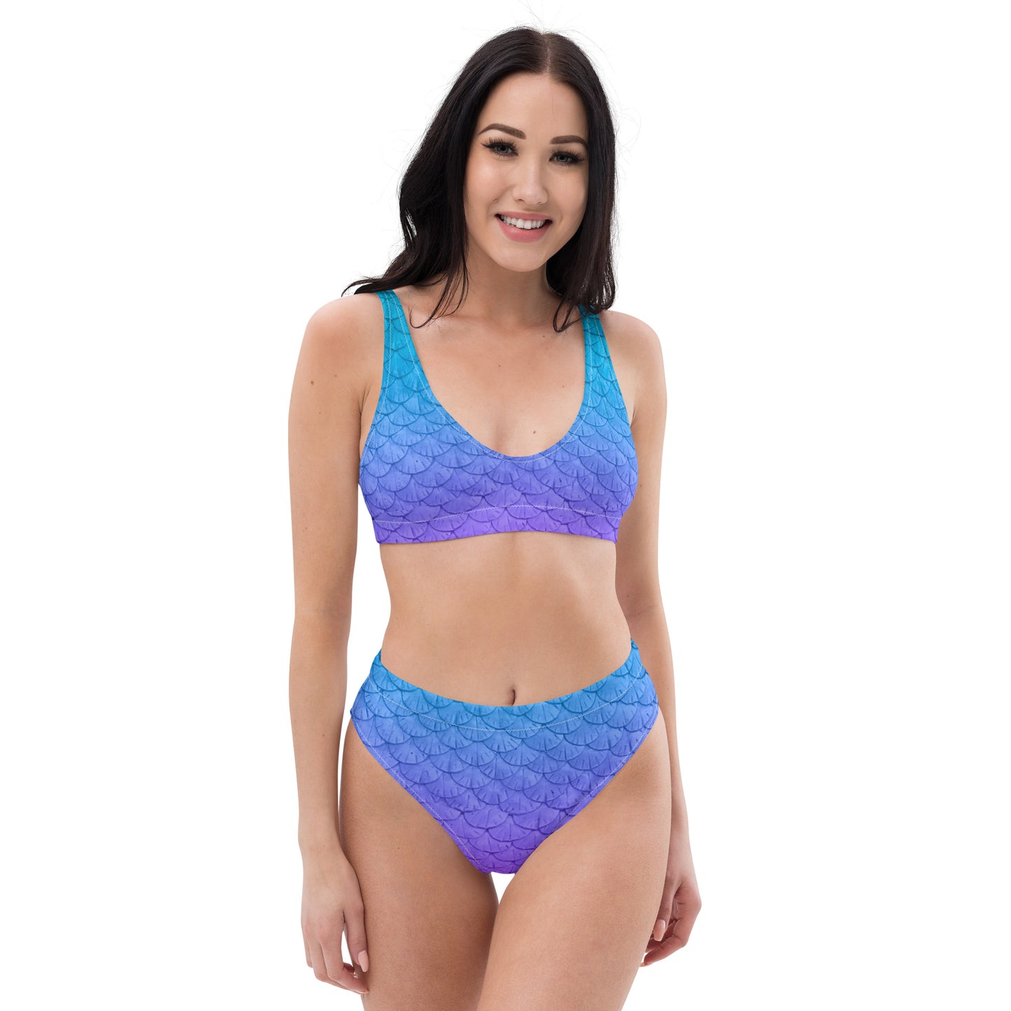 Mermaid Scales Recycled high-waisted bikini
