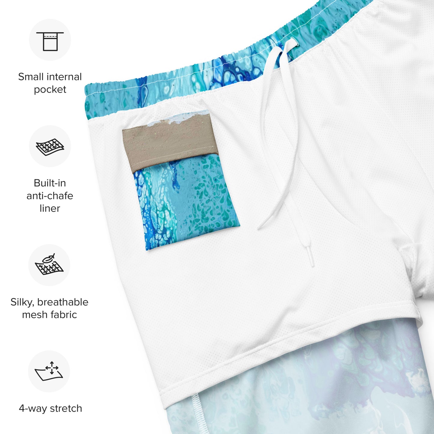 Ocean print swim trunks