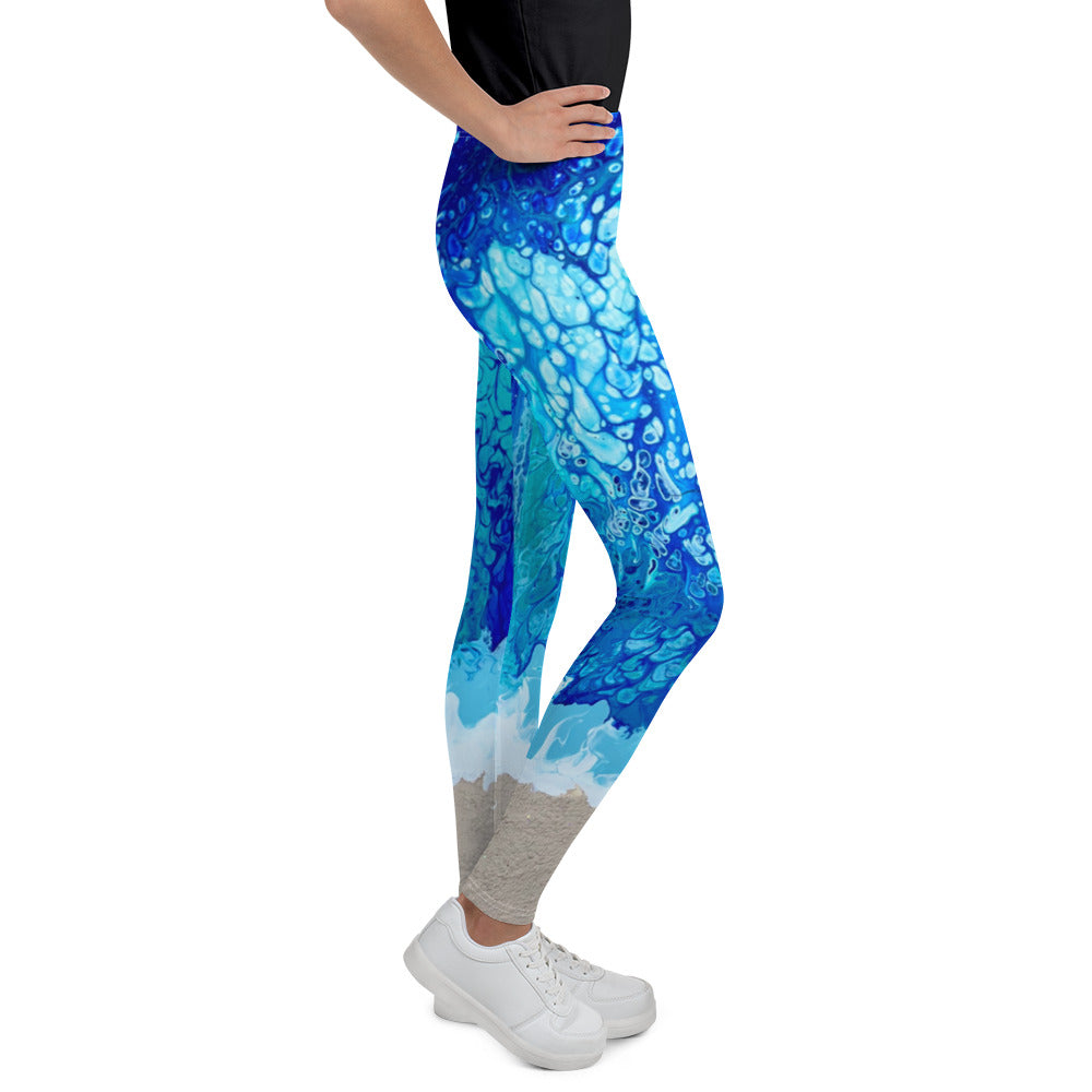 Beach Print Youth Leggings
