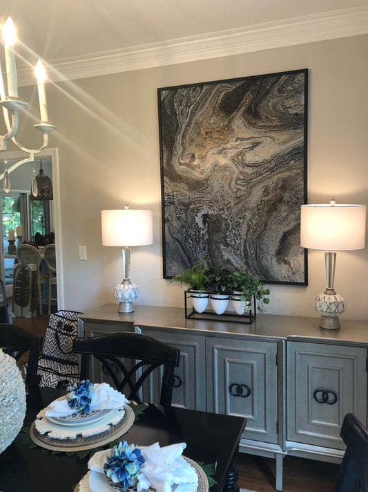 Acrylic Pour Painting - Custom - down payment