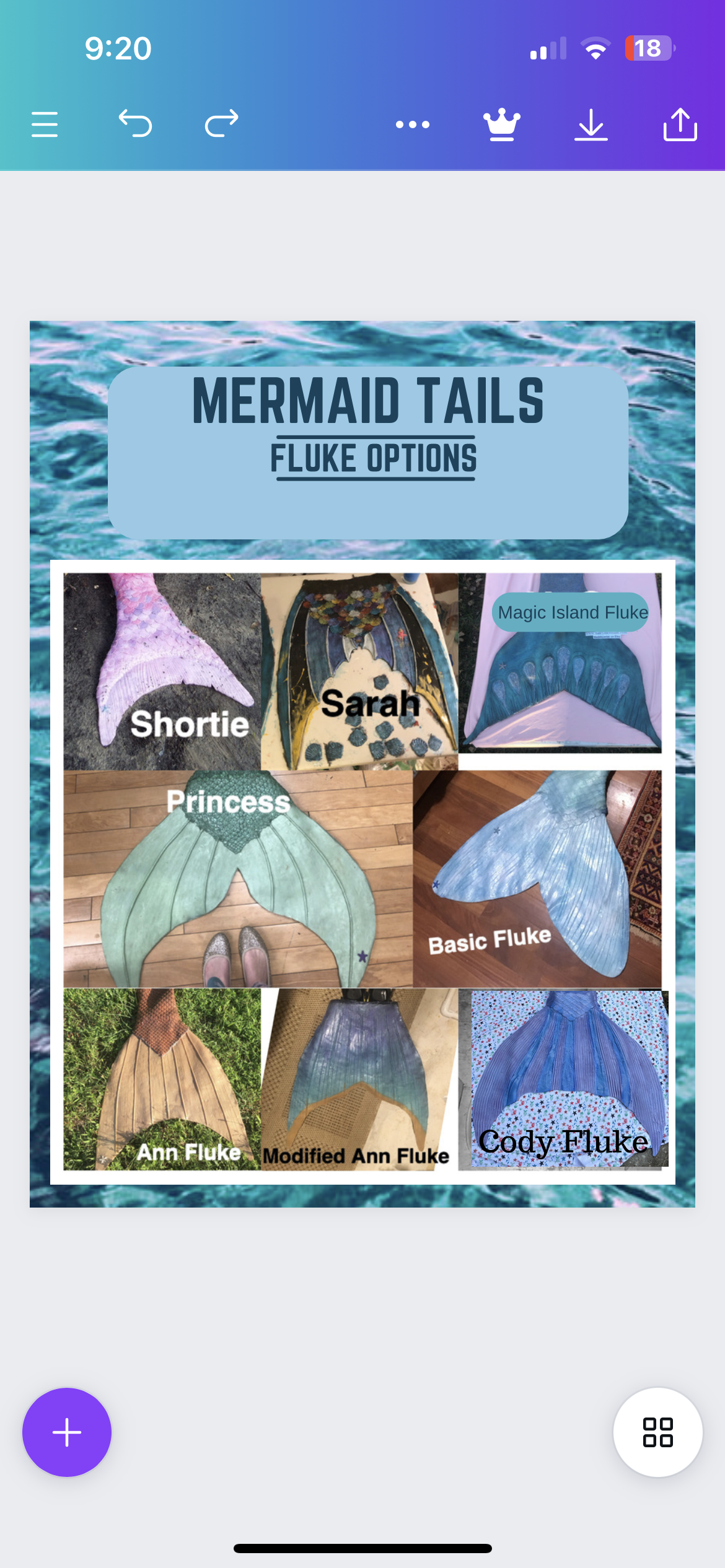 Custom silicone mermaid flipper - fluke only