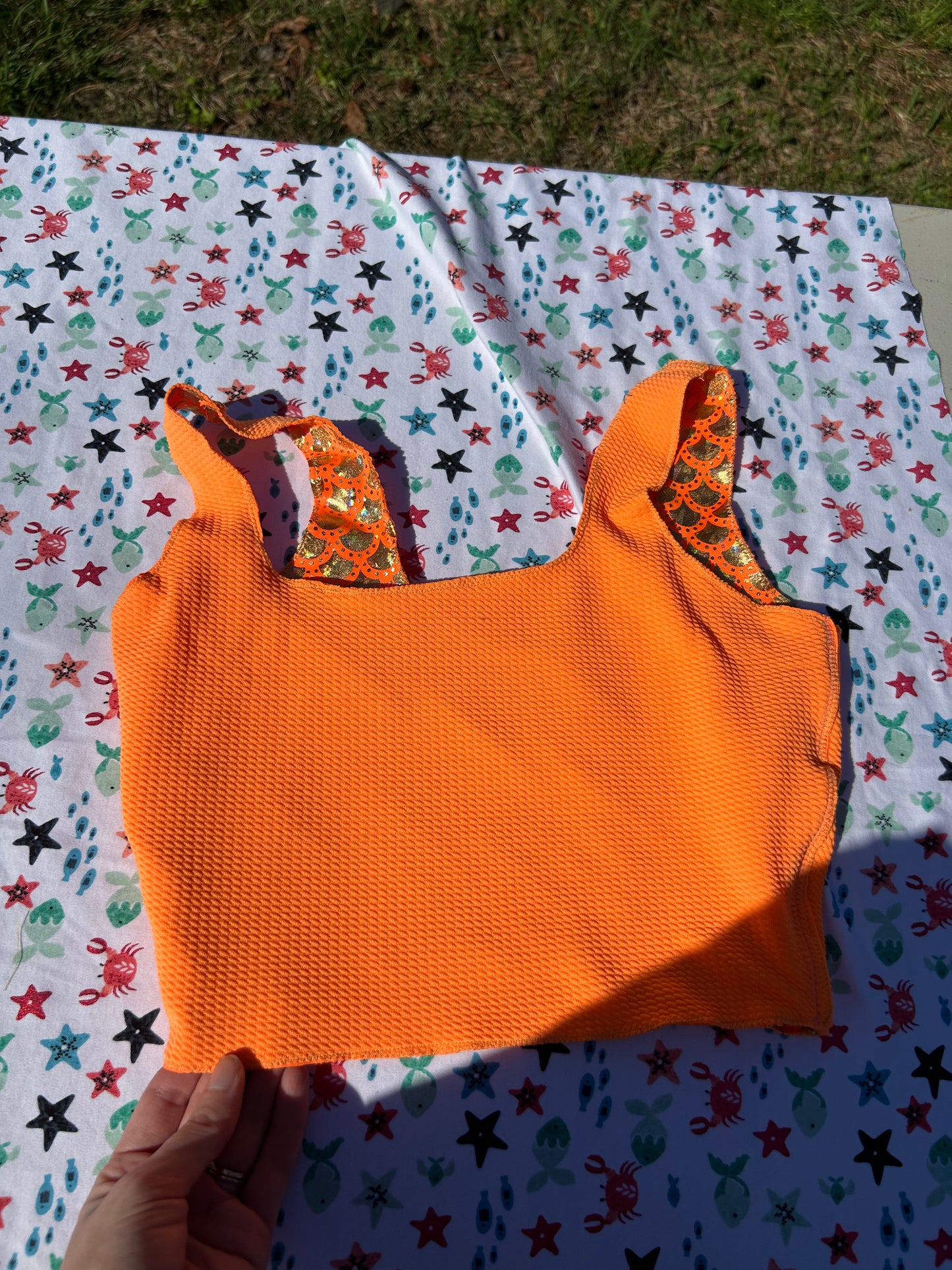 Ready to ship Reversible swim tankini top