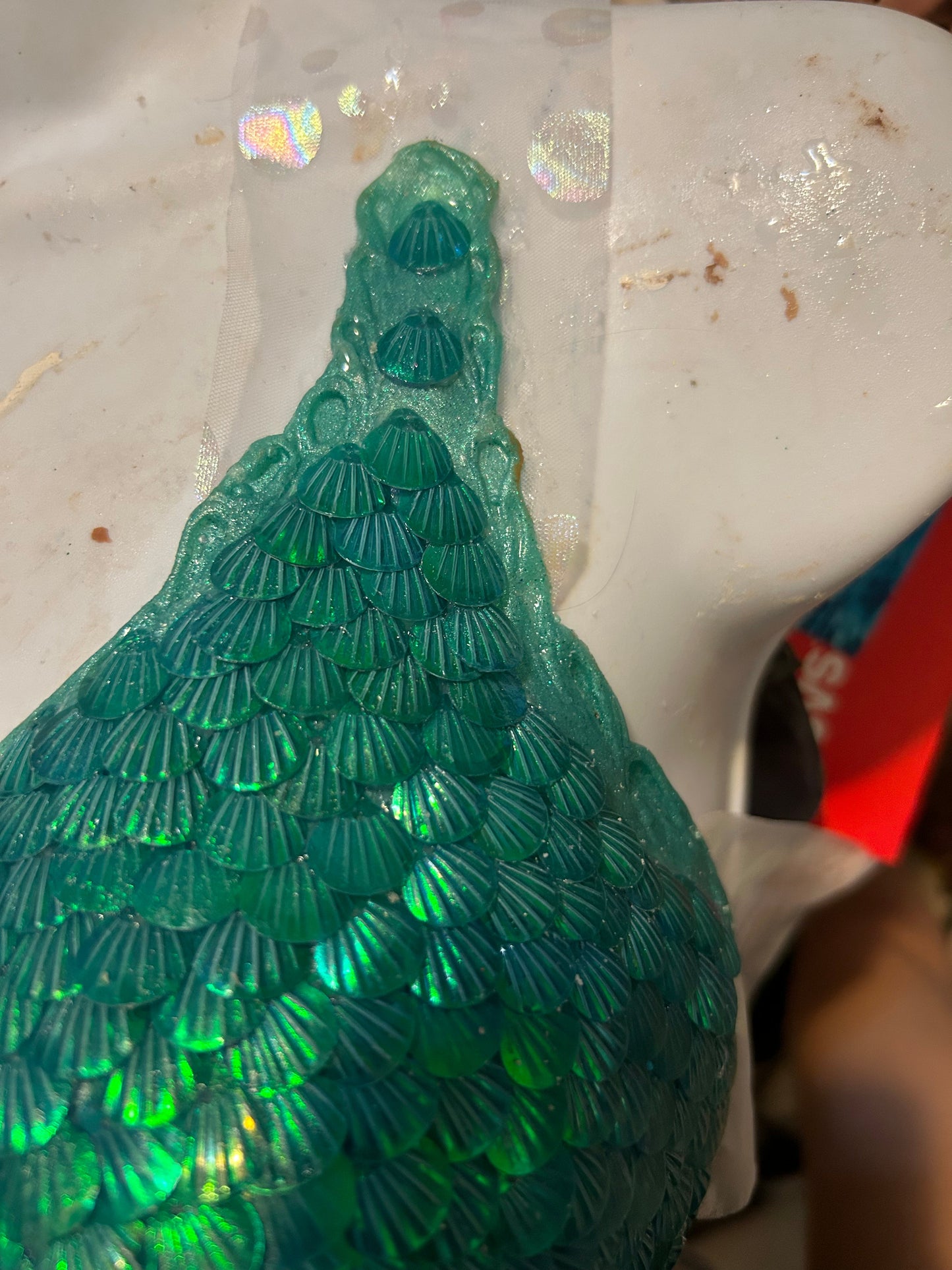 Custom Sculpted scaled silicone mermaid top