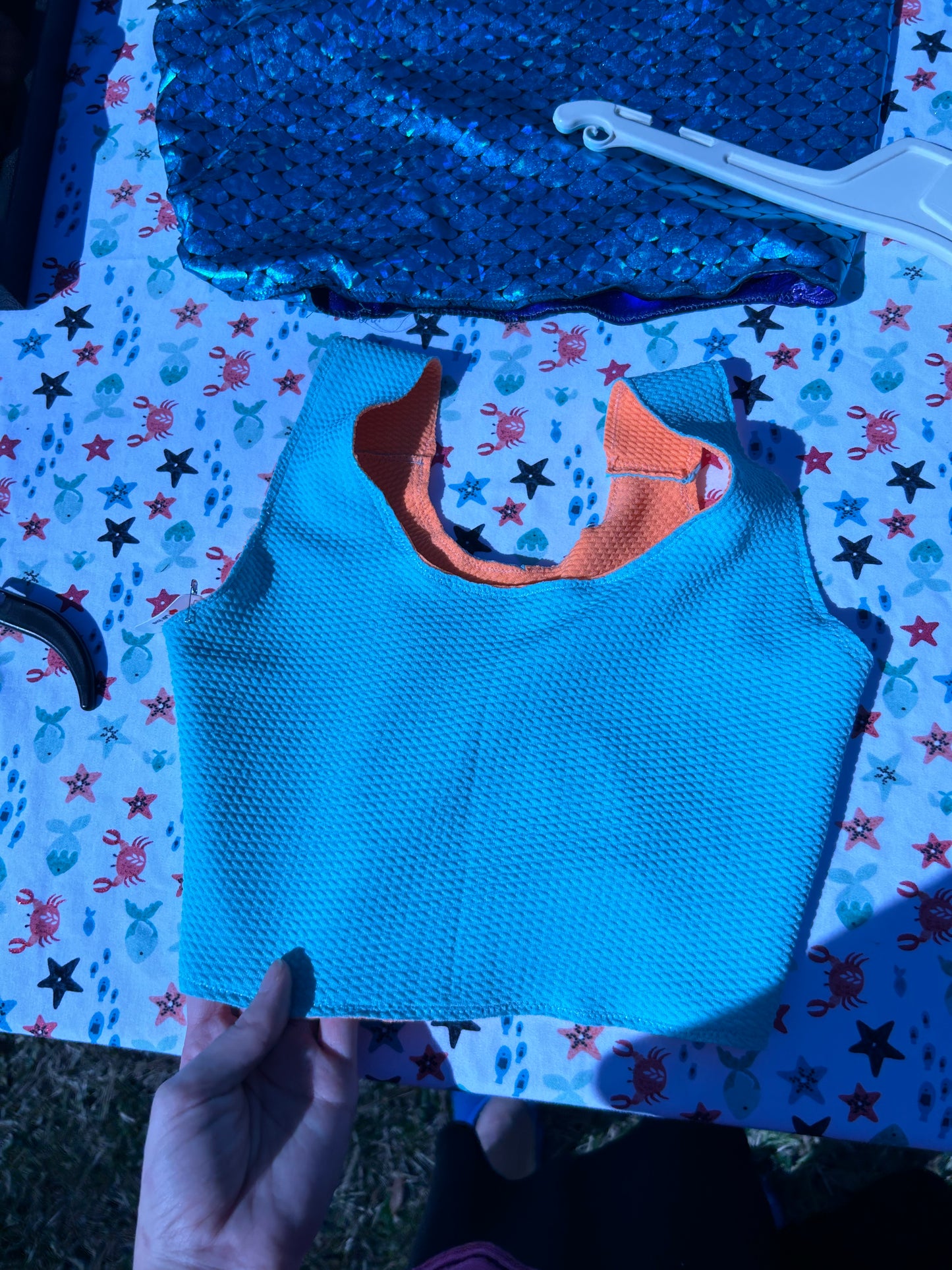 Ready to ship Reversible swim tankini top