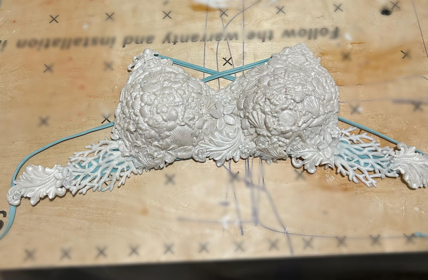Silicone mermaid top “coral reef”