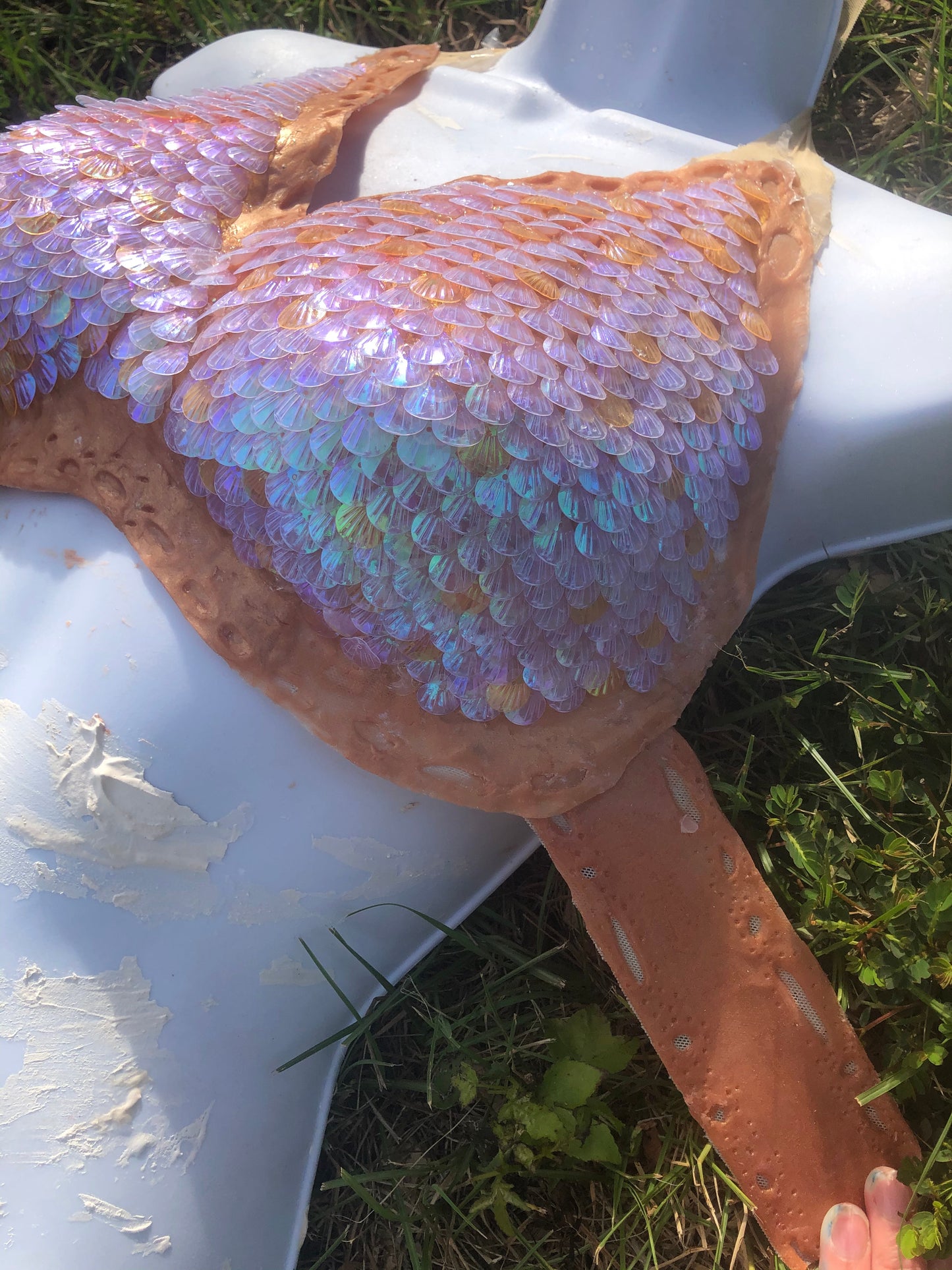 Custom Sculpted scaled silicone mermaid top