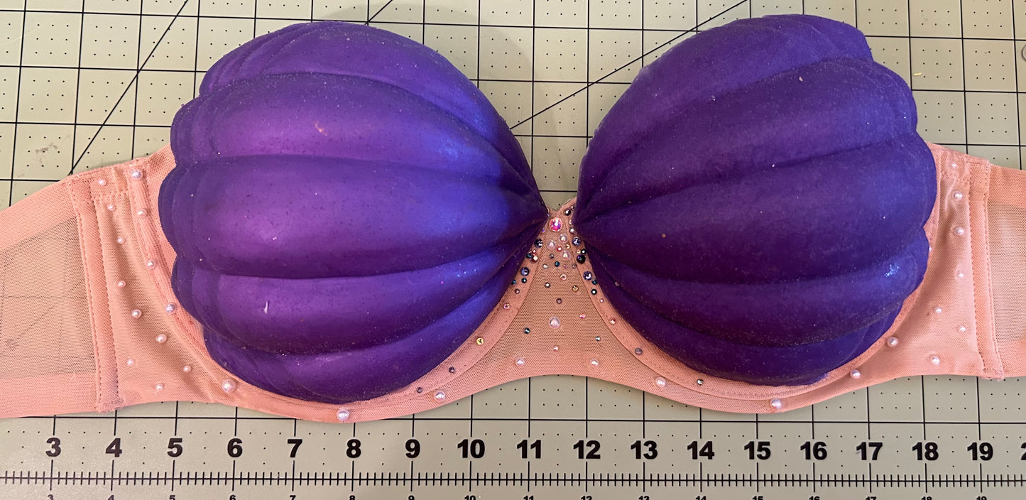 Custom princess style mermaid bra top
