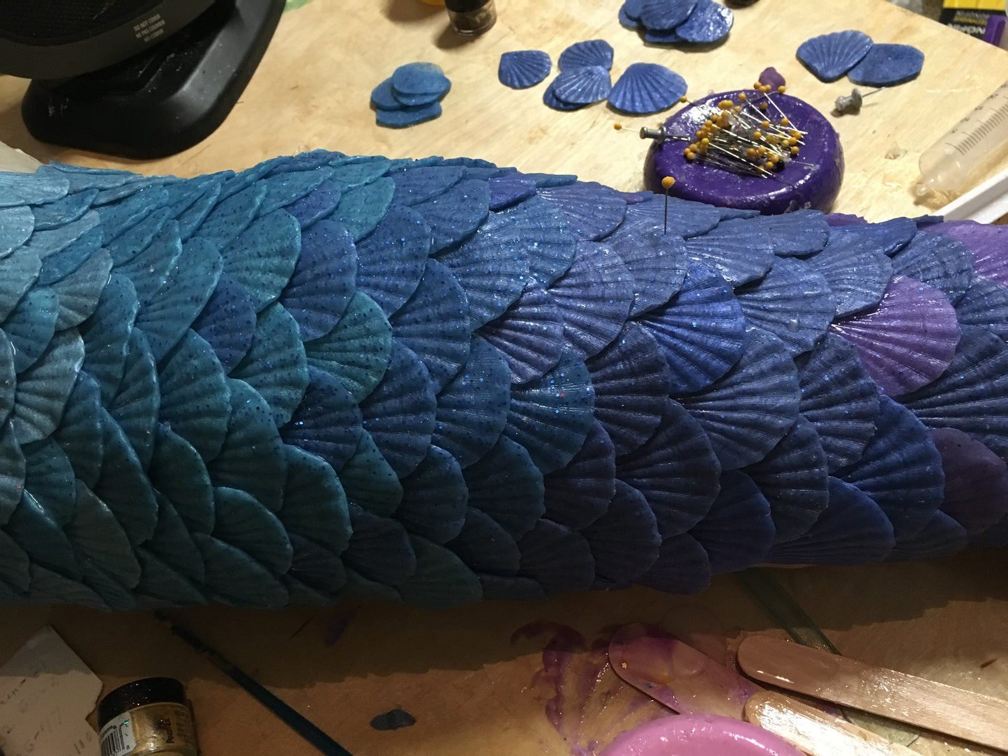 Silicone mermaid scales