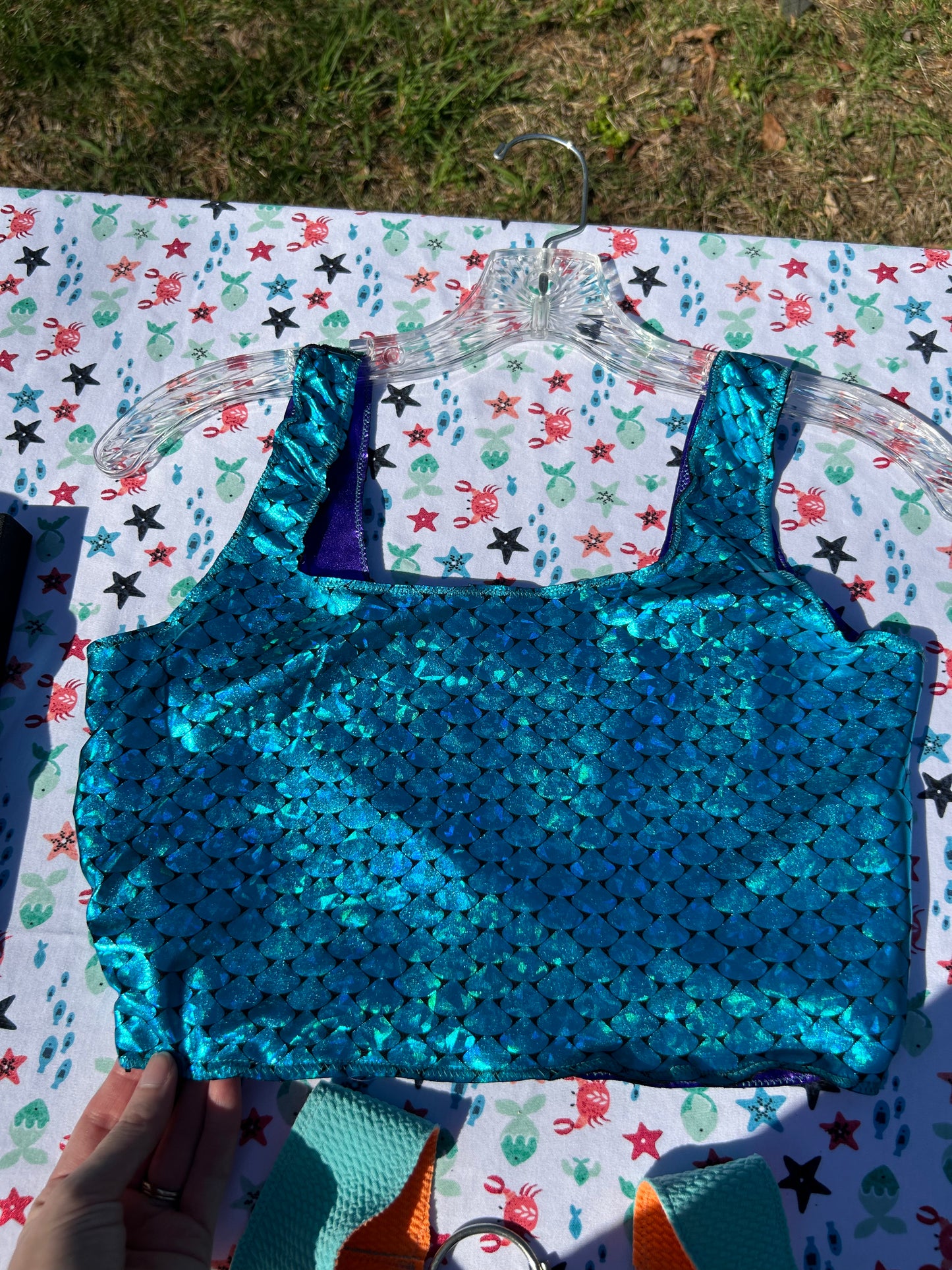 Ready to ship Reversible swim tankini top