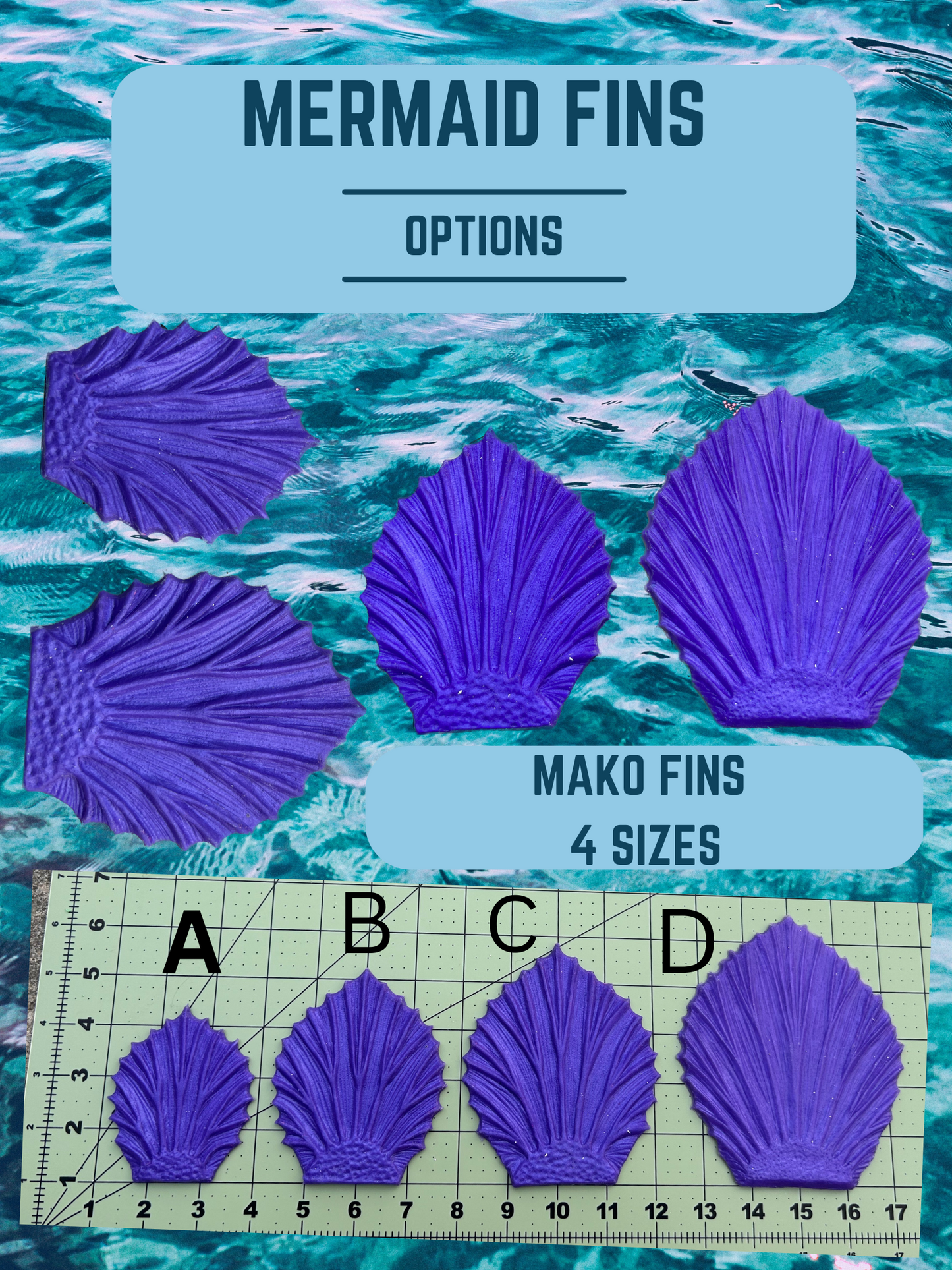 Small Mermaid Fin Pair
