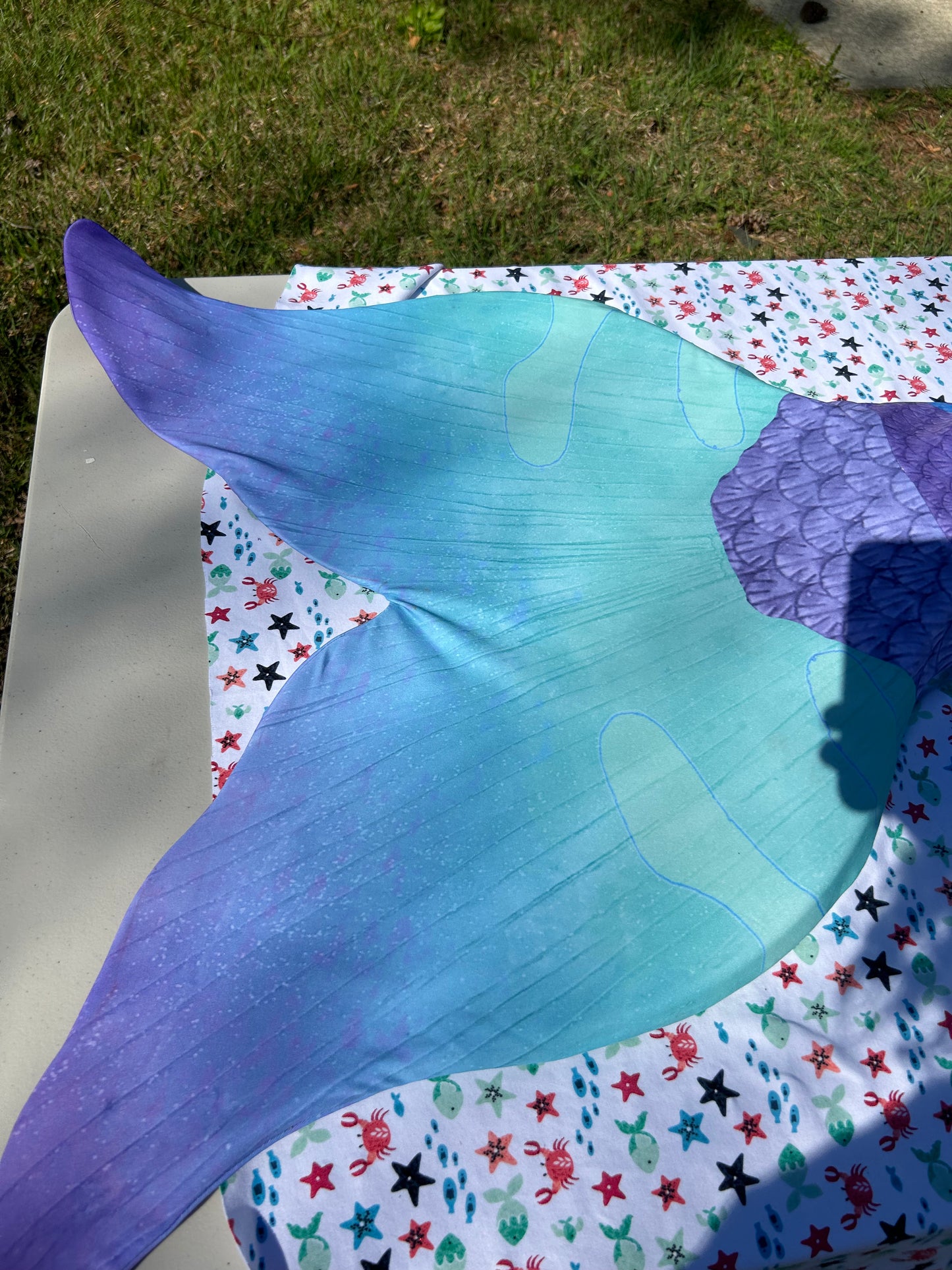 Ready to ship fabric mermaid tail