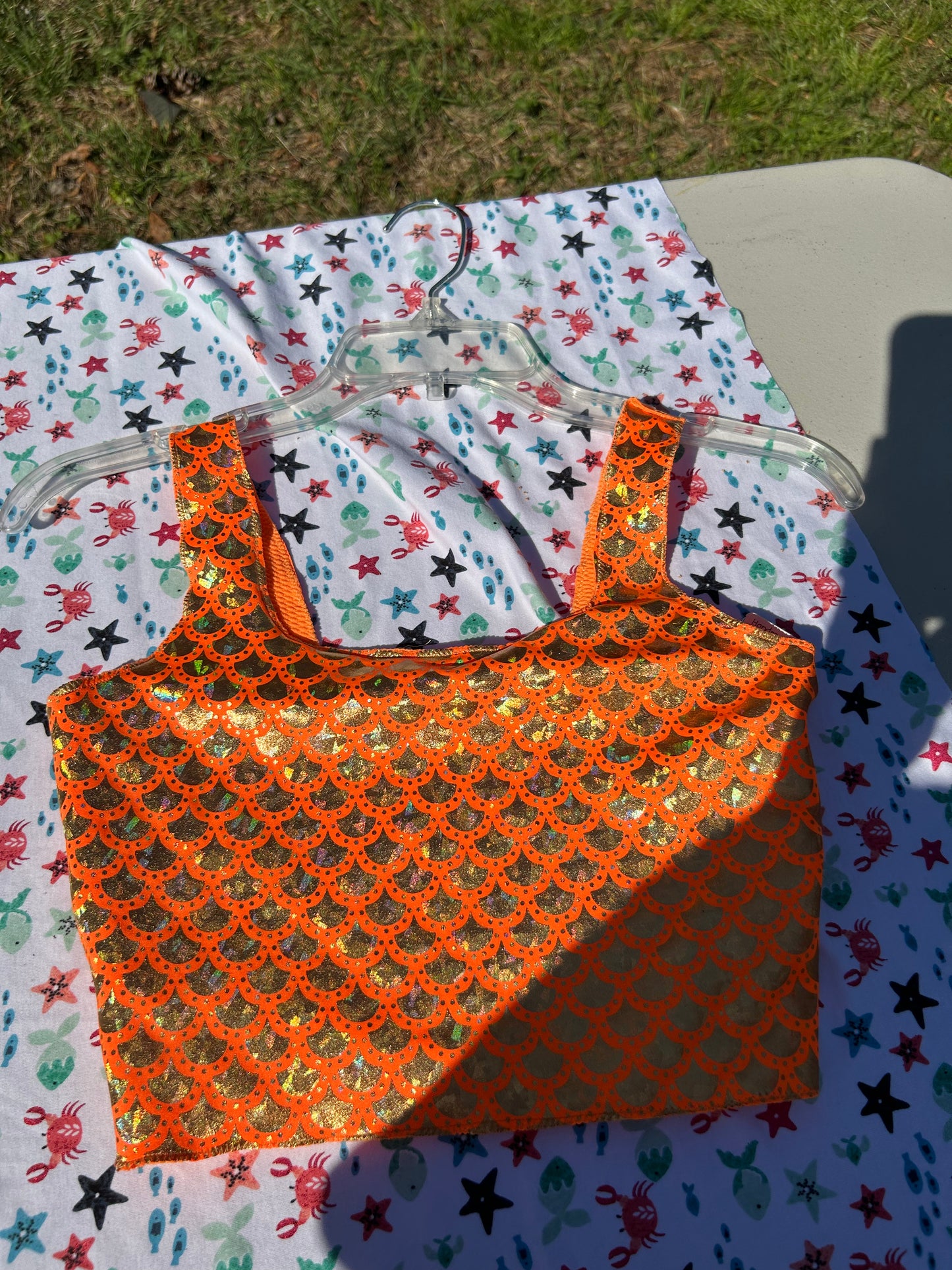 Ready to ship Reversible swim tankini top