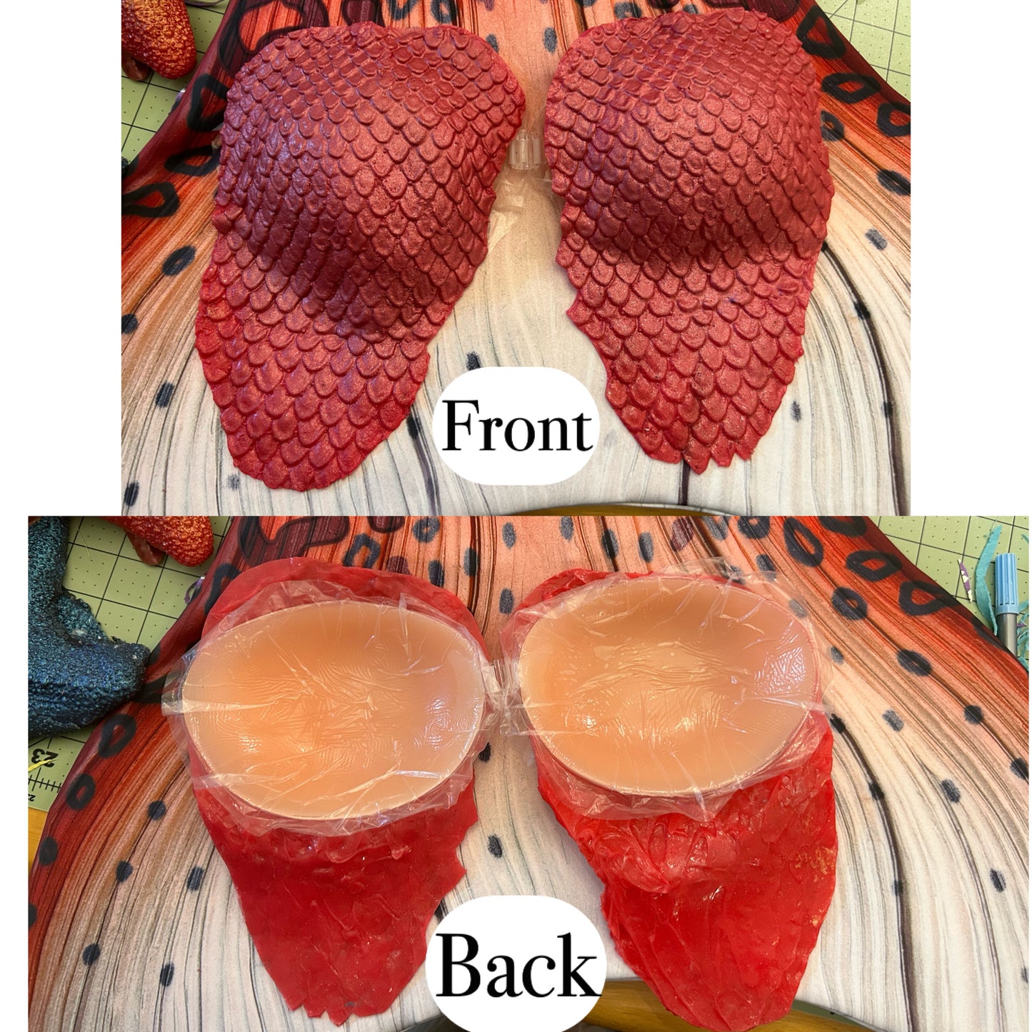 silicone stick on scale bra top