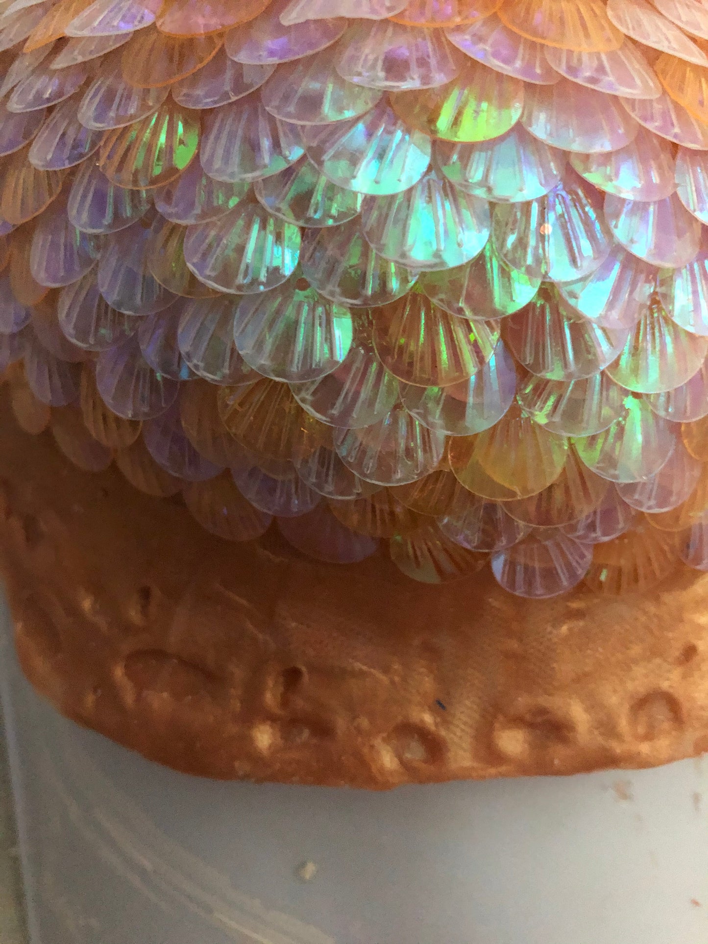 Custom Sculpted scaled silicone mermaid top