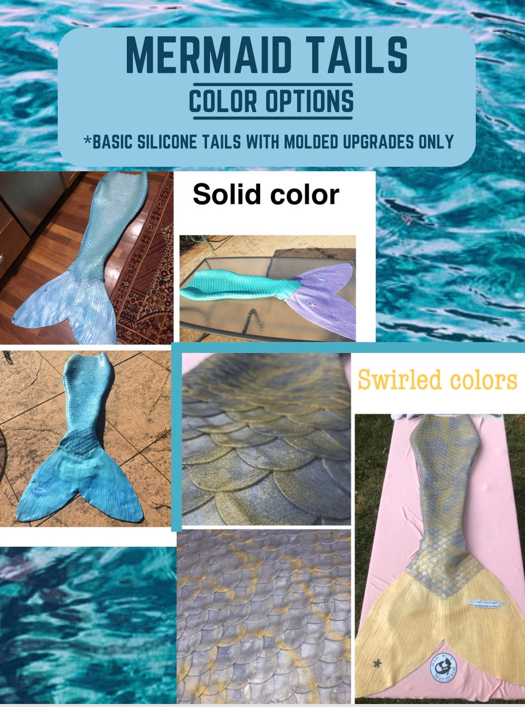 Basic Silicone Mermaid Tail Custom - made to order