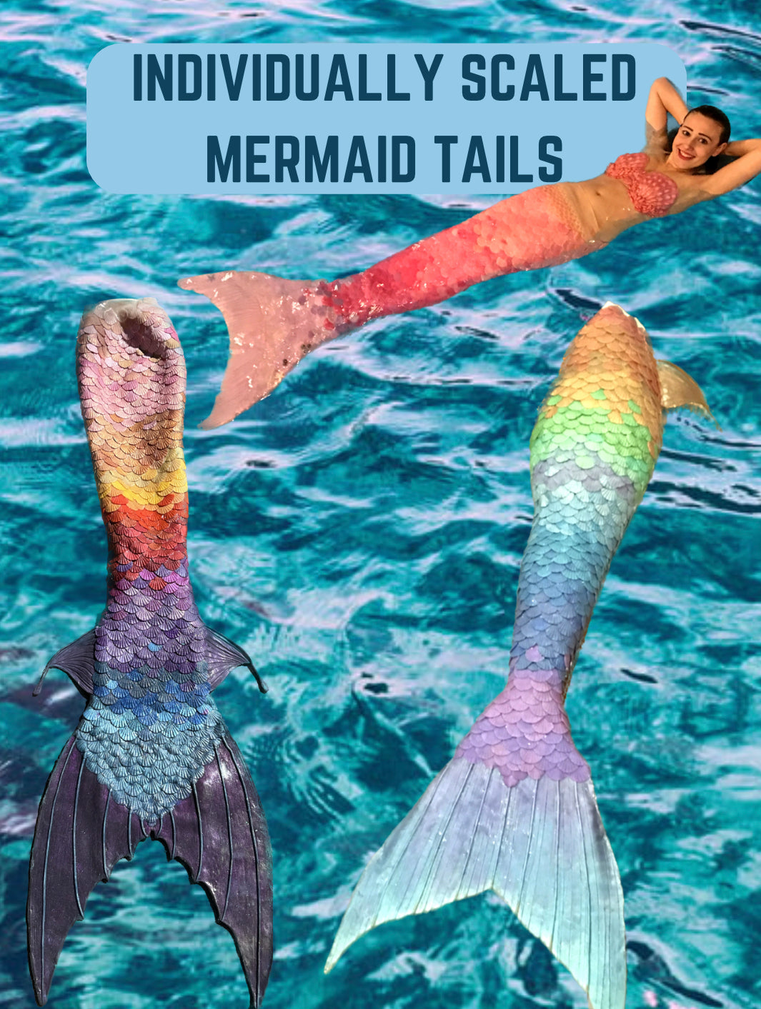 Custom Individually Scaled Silicone Mermaid Tail - made to order