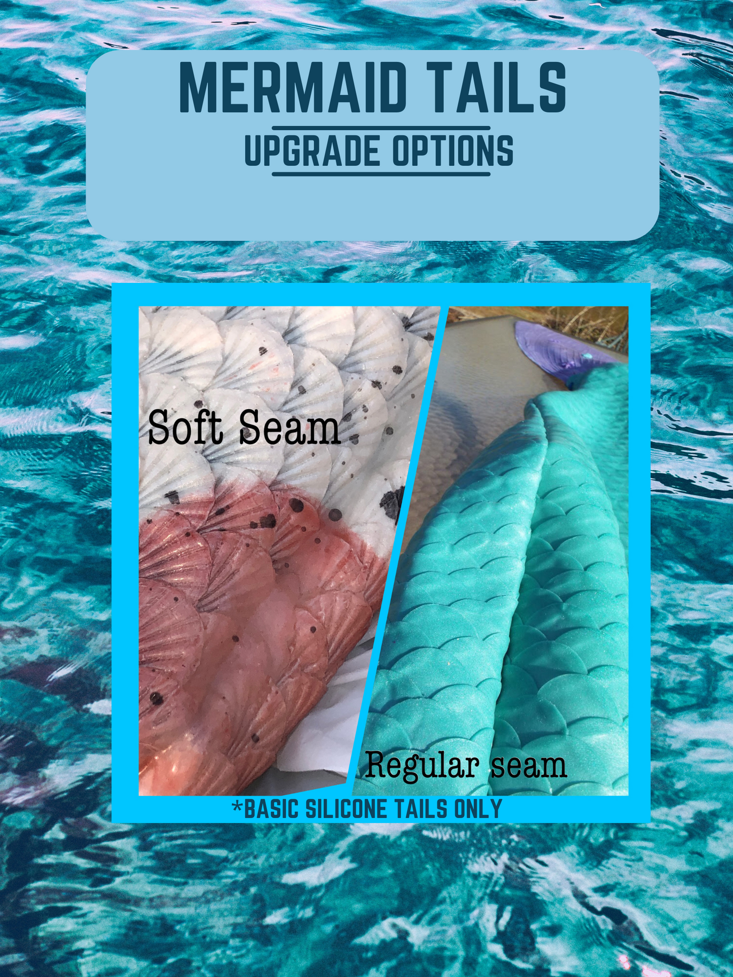 Magic Island style Basic Silicone Mermaid Tail