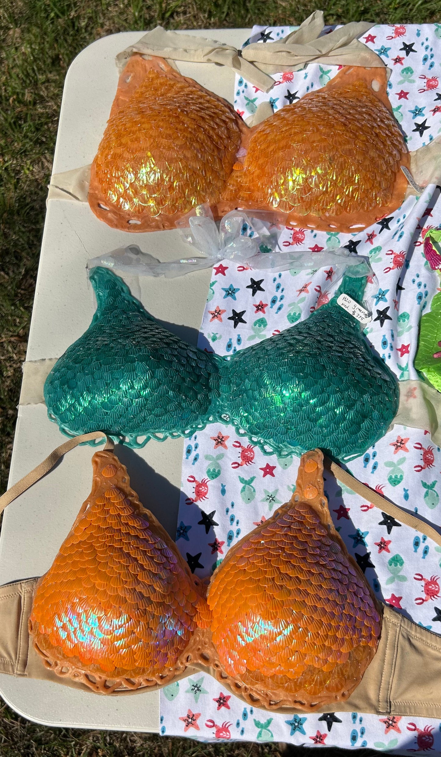 Custom Sculpted scaled silicone mermaid top