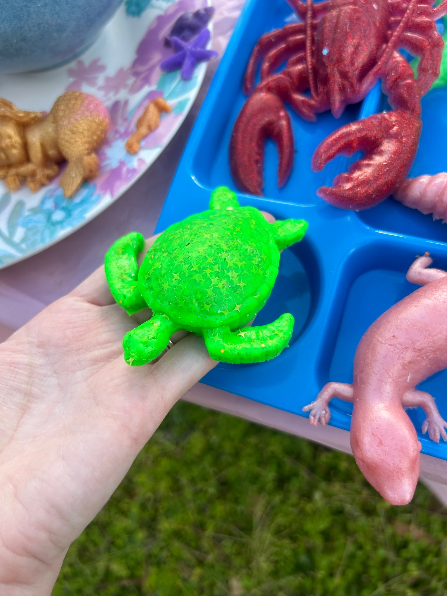 Silicone Squishy Toy - lizard, axolotl, or turtle