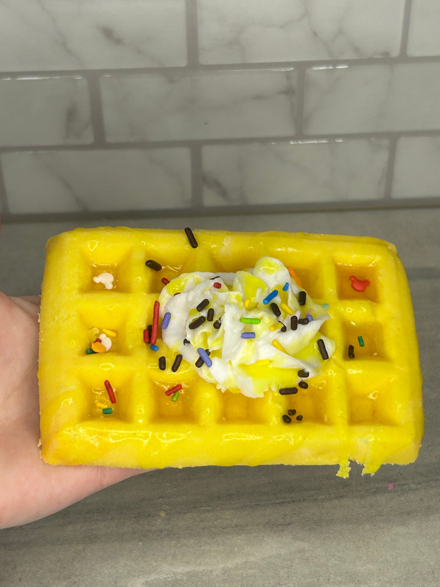 Bath Bomb - Waffle - handmade