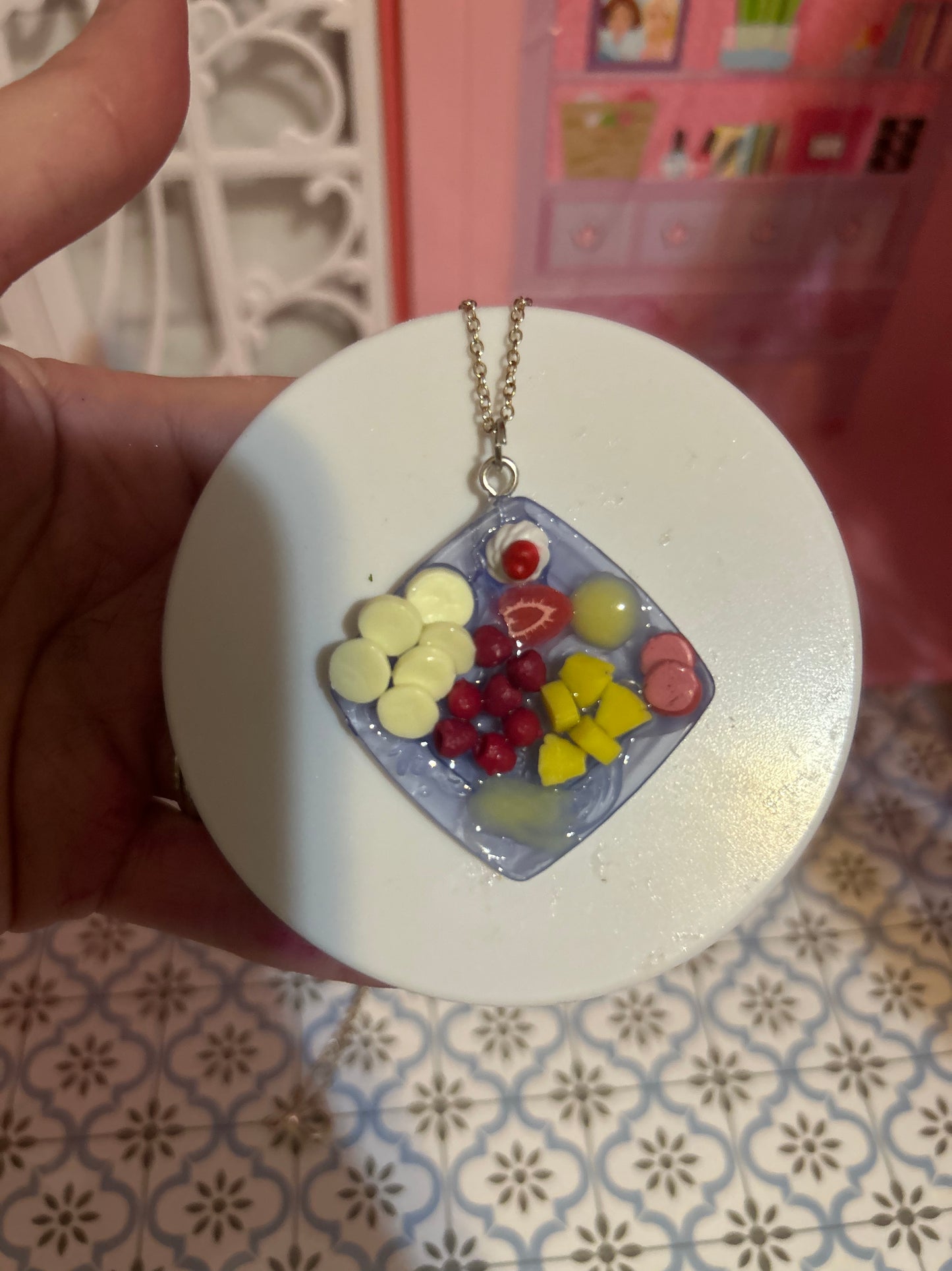 Mini Charcuterie Board Plate Necklace