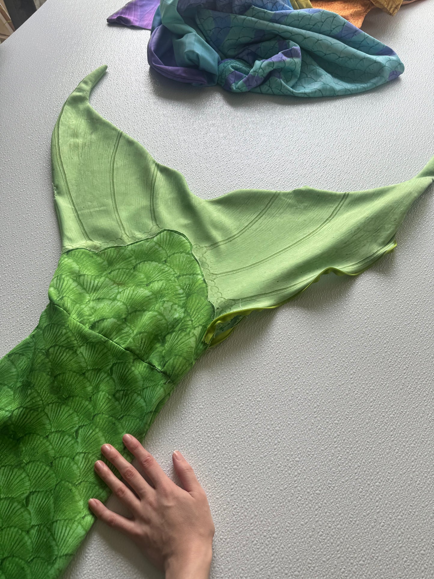 Ready to ship fabric mermaid tail - green