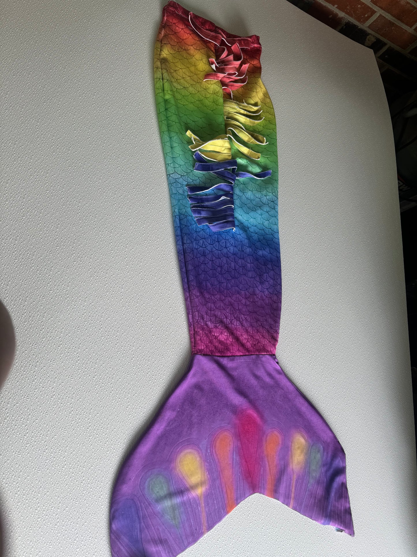 Ready to ship fabric mermaid tail - rainbow