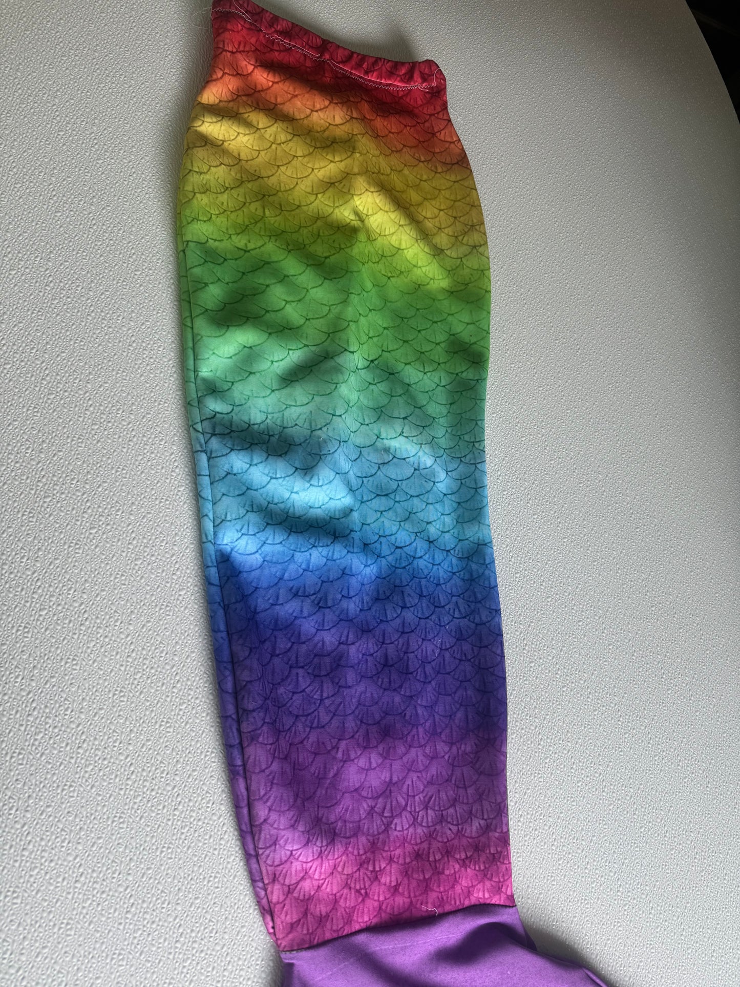 Ready to ship fabric mermaid tail - rainbow