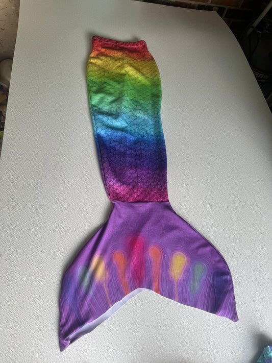 Ready to ship fabric mermaid tail - rainbow