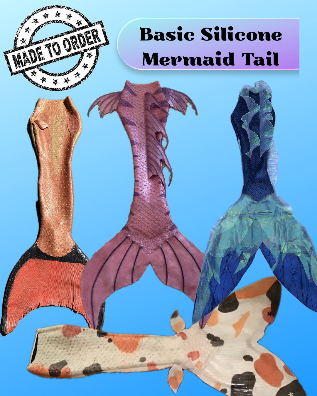 Basic Silicone Mermaid Tail Custom - made to order