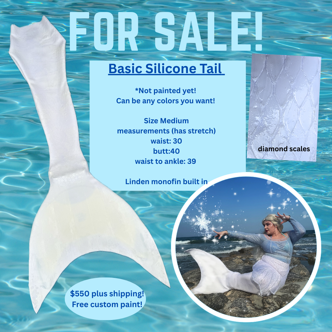 Basic Silicone Mermaid Tail - premade - ready to ship