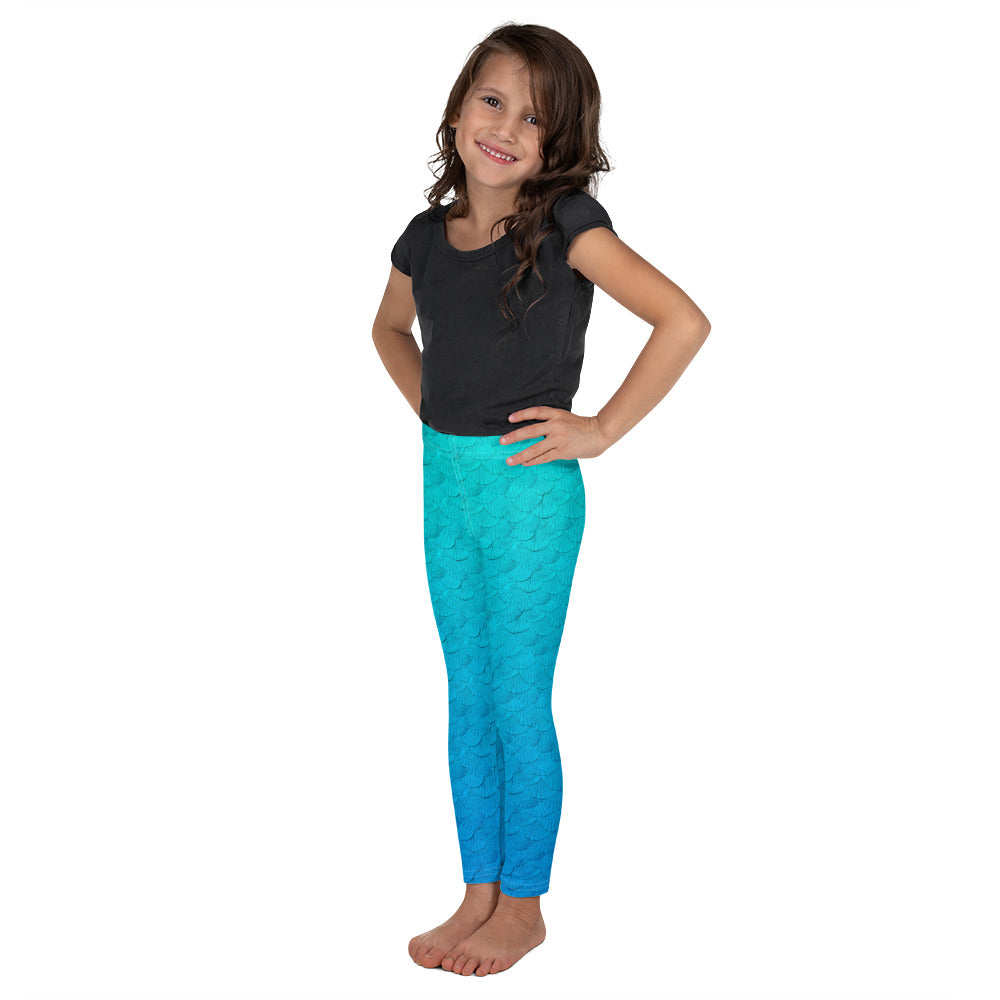 Mermaid scales blue Kid's Leggings