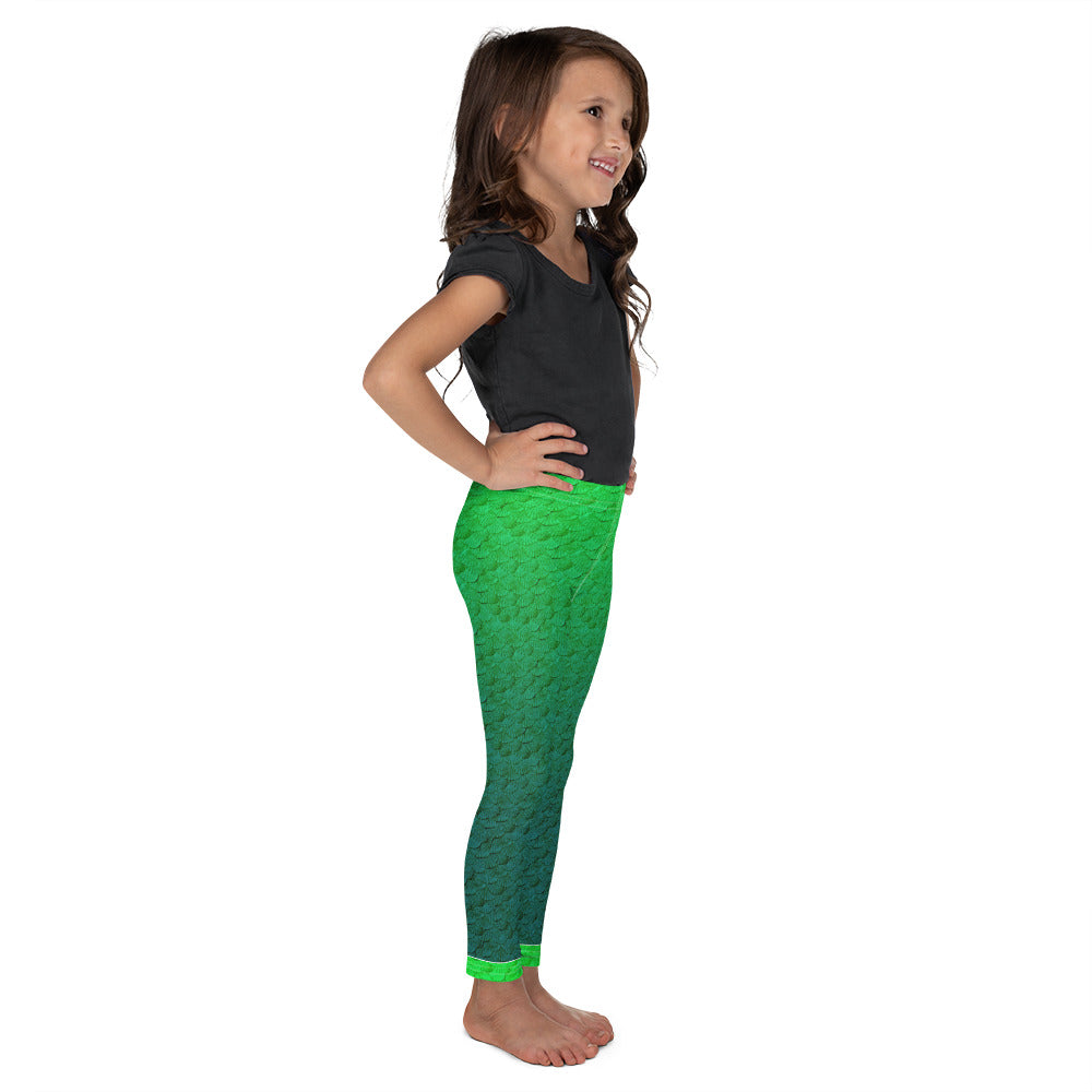 Mermaid scales green Kid's Leggings