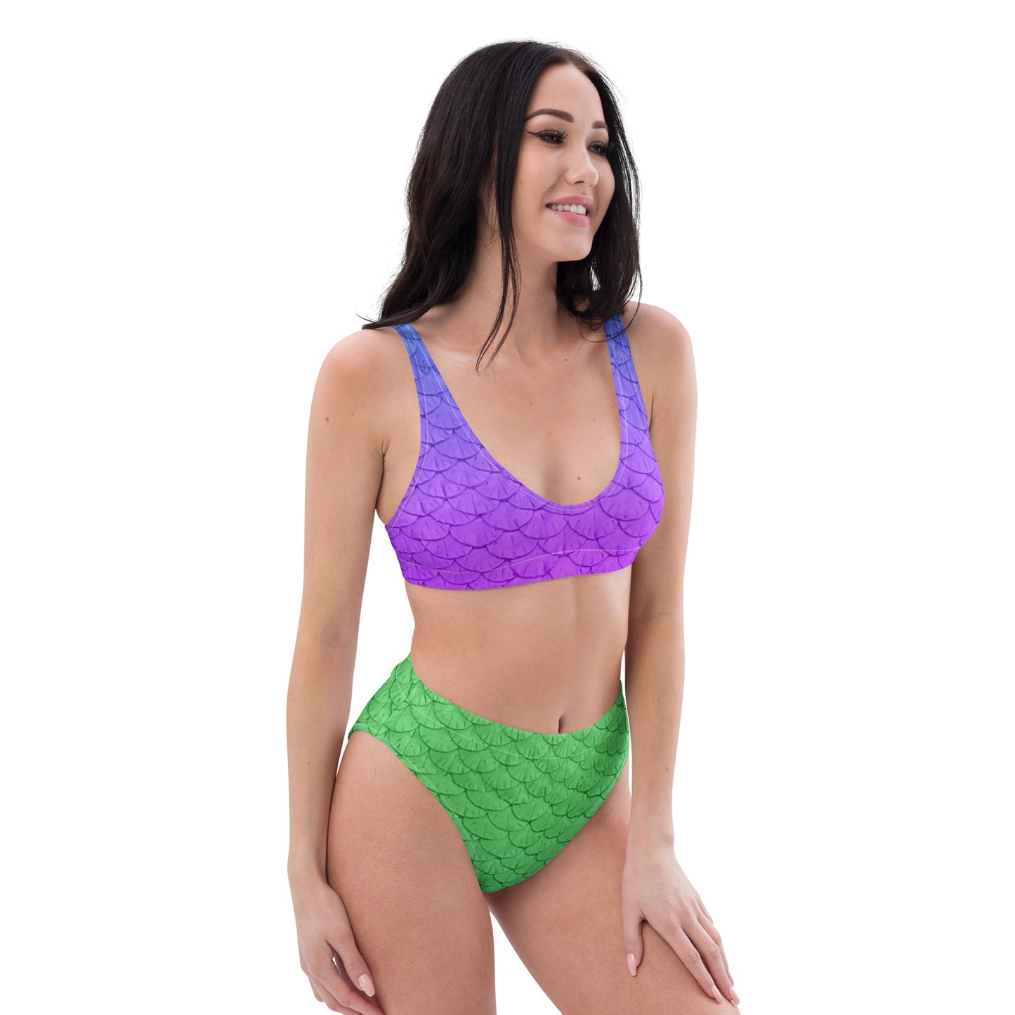 Mermaid princess Inspired Recycled high-waisted bikini