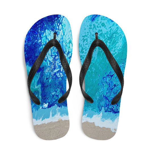 Beach painting Flip-Flops