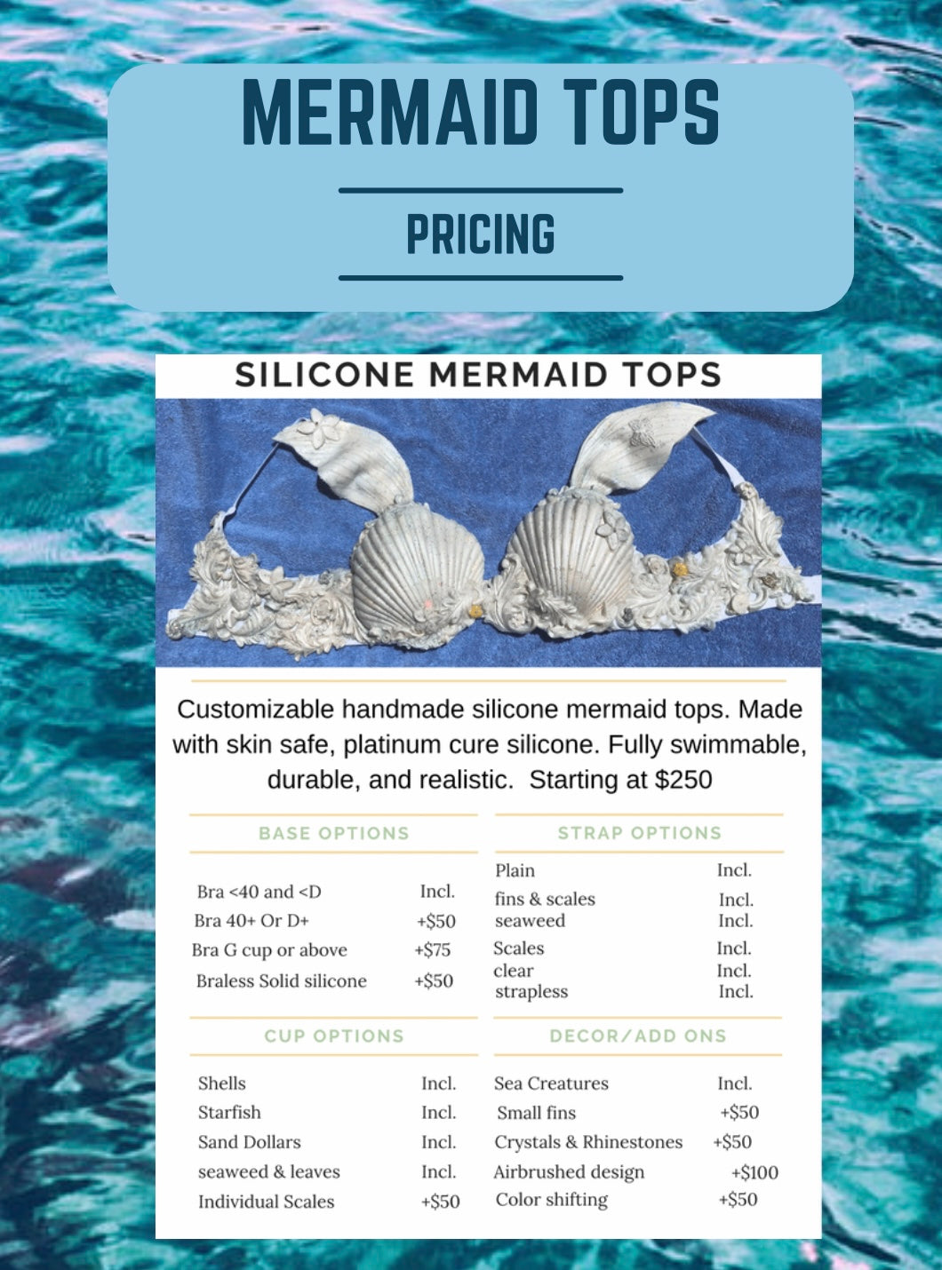 Custom Silicone Mermaid Top